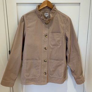 Jcrew Ruffle Chino Chore Jacket